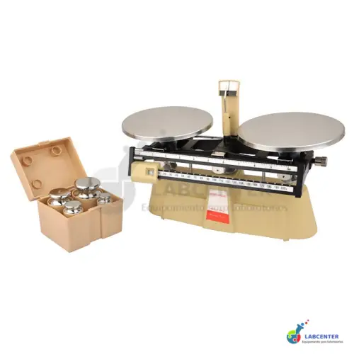 BALANZA DE 2 PLATOS 2000G/0,1 CON JUEGO DE PESOS